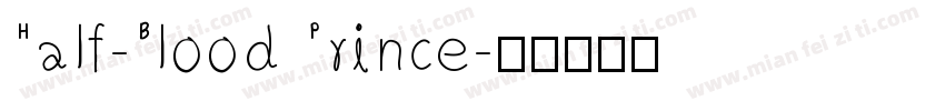 Half-Blood Prince字体转换